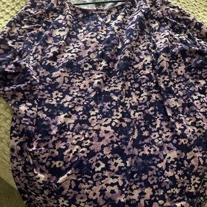 LuLaRoe Purple and Pink Floral Blouse